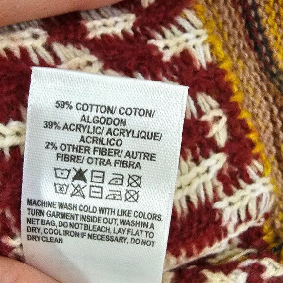 NWT Lucky Brand Aztec Boyfriend Open Cardigan Sweater Southwestern Size Medium - Picture 7 of 7